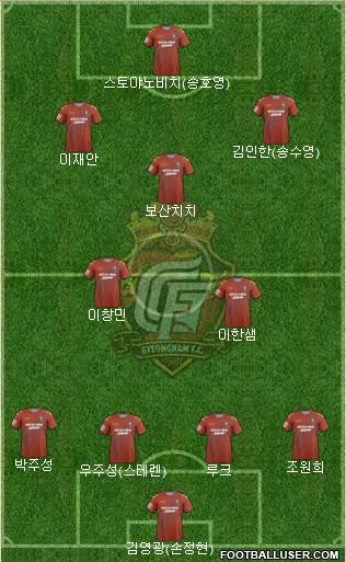 Gyeongnam FC Formation 2014