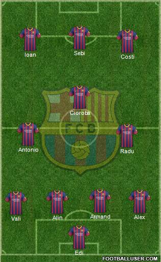 F.C. Barcelona Formation 2014