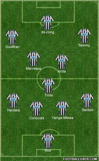 Newcastle United Formation 2014