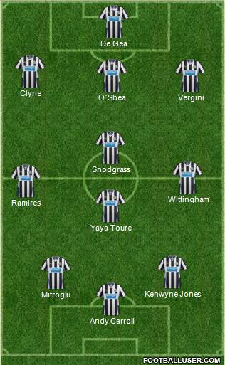 Newcastle United Formation 2014