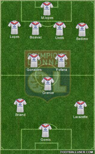 Olympique Lyonnais Formation 2014