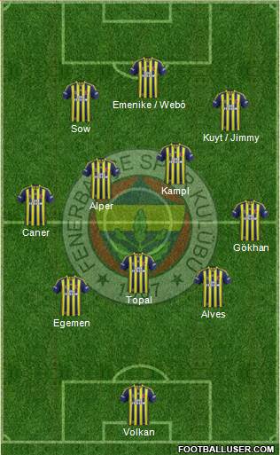 Fenerbahçe SK Formation 2014