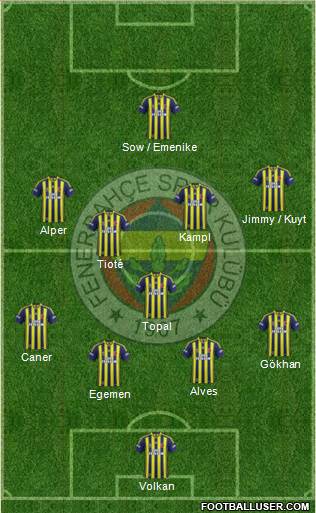 Fenerbahçe SK Formation 2014