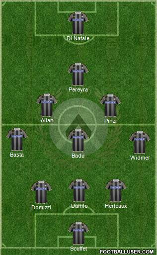 Udinese Formation 2014