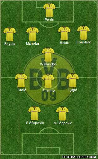 Borussia Dortmund Formation 2014