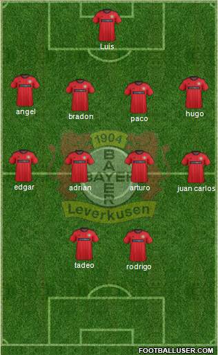 Bayer 04 Leverkusen Formation 2014