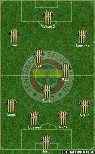 Fenerbahçe SK Formation 2014
