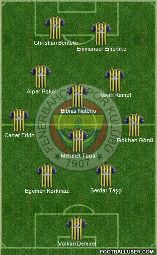 Fenerbahçe SK Formation 2014