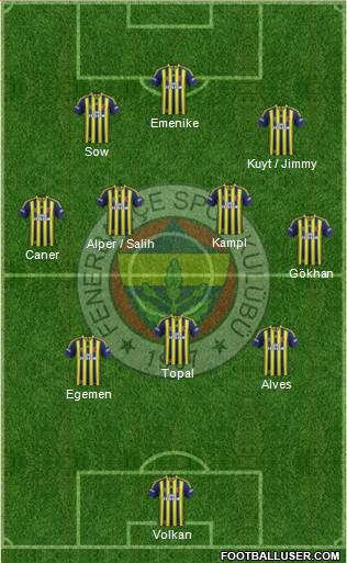 Fenerbahçe SK Formation 2014