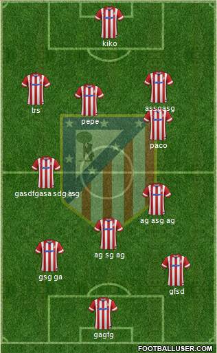 C. Atlético Madrid S.A.D. Formation 2014