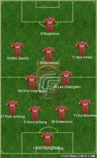 Gyeongnam FC Formation 2014