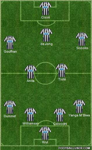 Newcastle United Formation 2014