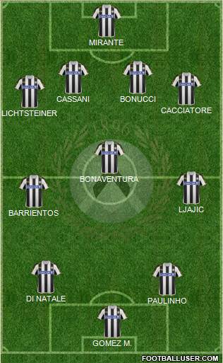 Udinese Formation 2014