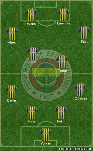 Fenerbahçe SK Formation 2014