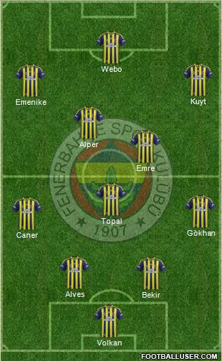 Fenerbahçe SK Formation 2014