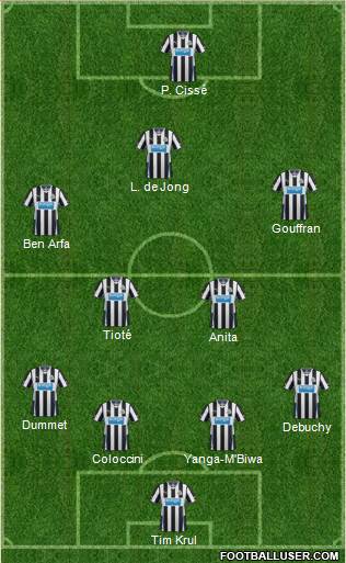 Newcastle United Formation 2014