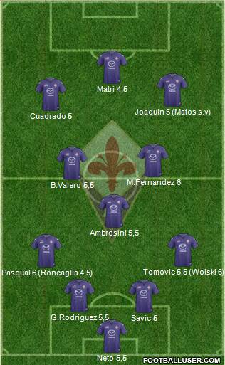 Fiorentina Formation 2014