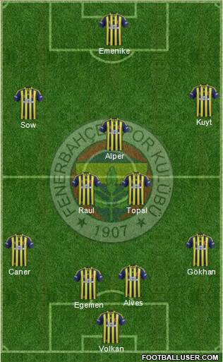 Fenerbahçe SK Formation 2014