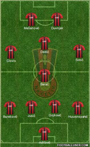NK Celik Zenica Formation 2014