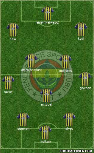 Fenerbahçe SK Formation 2014