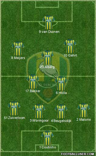 ADO Den Haag Formation 2014