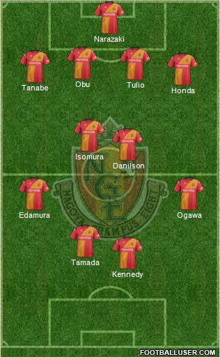 Nagoya Grampus 4-4-2 football formation