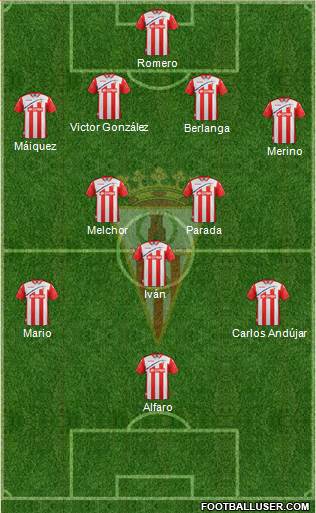 Algeciras C.F. 4-3-2-1 football formation