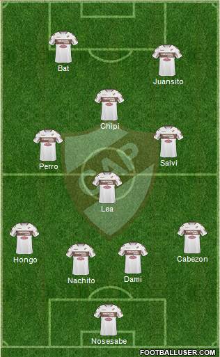 Platense 4-3-3 football formation