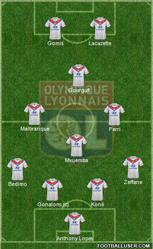 Olympique Lyonnais Formation 2014