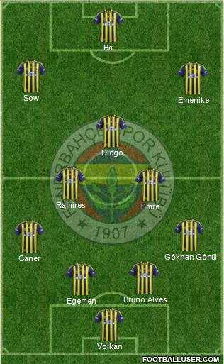 Fenerbahçe SK Formation 2014