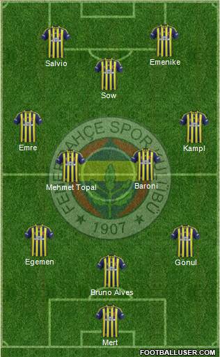 Fenerbahçe SK Formation 2014