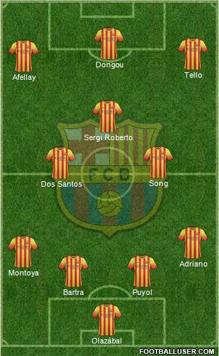 F.C. Barcelona Formation 2014