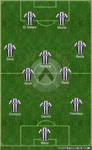Udinese Formation 2014
