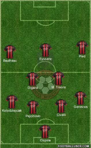 OGC Nice Côte d'Azur Formation 2014