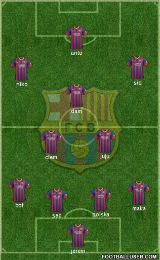 F.C. Barcelona Formation 2014