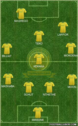 Mamelodi Sundowns 3-5-1-1 football formation