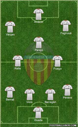Valencia C.F., S.A.D. Formation 2014