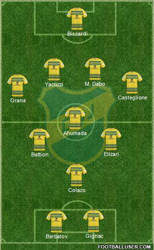 Defensa y Justicia Formation 2014
