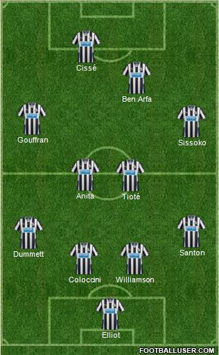 Newcastle United Formation 2014