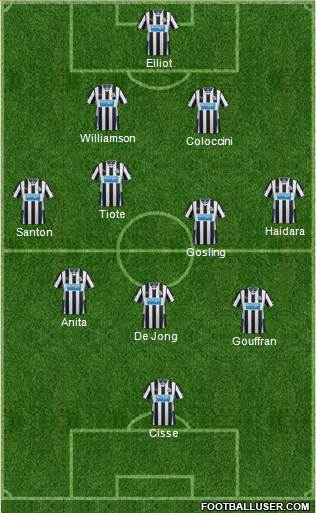 Newcastle United Formation 2014