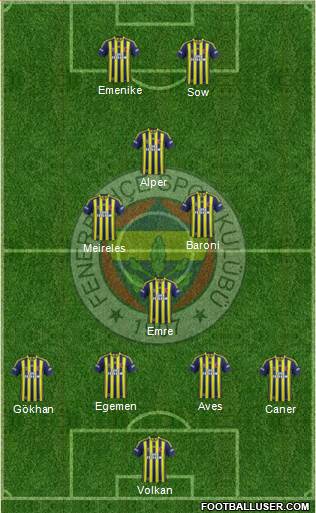 Fenerbahçe SK Formation 2014