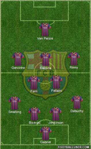 F.C. Barcelona Formation 2014