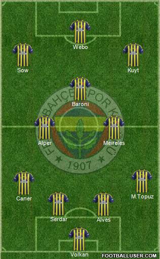 Fenerbahçe SK Formation 2014