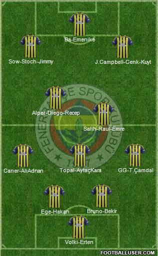 Fenerbahçe SK Formation 2014