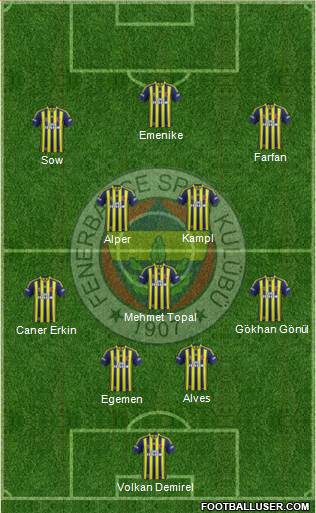 Fenerbahçe SK Formation 2014