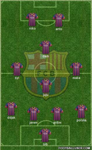 F.C. Barcelona Formation 2014
