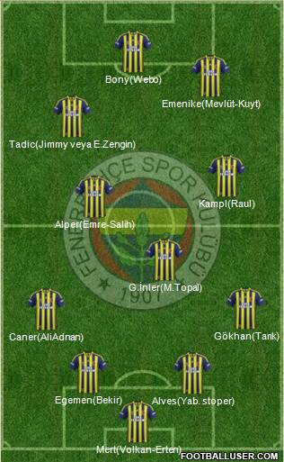 Fenerbahçe SK Formation 2014