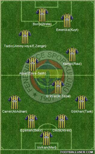 Fenerbahçe SK Formation 2014