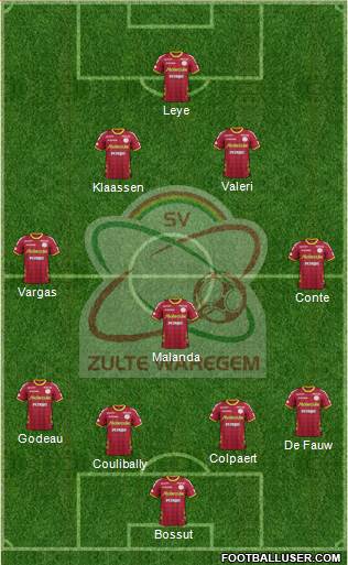 SV Zulte Waregem Formation 2014
