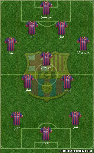 F.C. Barcelona Formation 2014